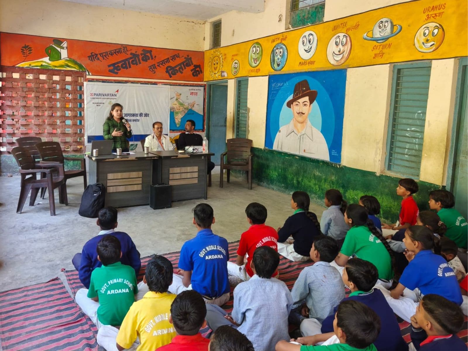 Students participating in a practical STEM session