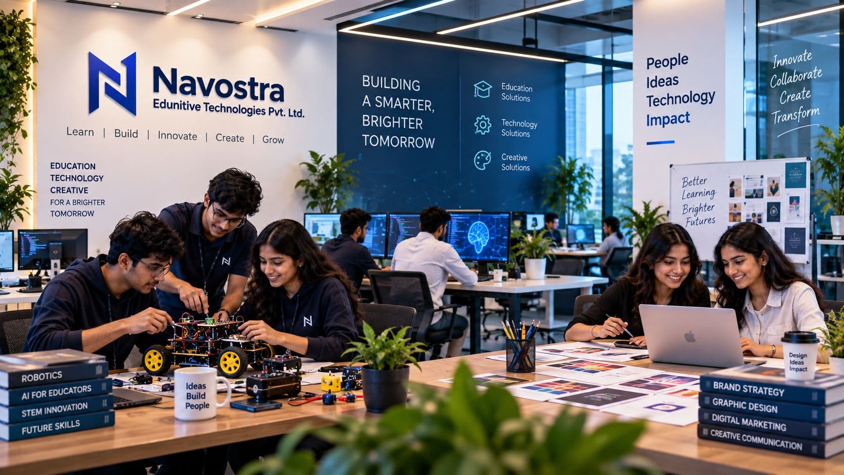 Navostra Edunitive Technologies Pvt. Ltd. innovation workspace combining education technology and creative solutions